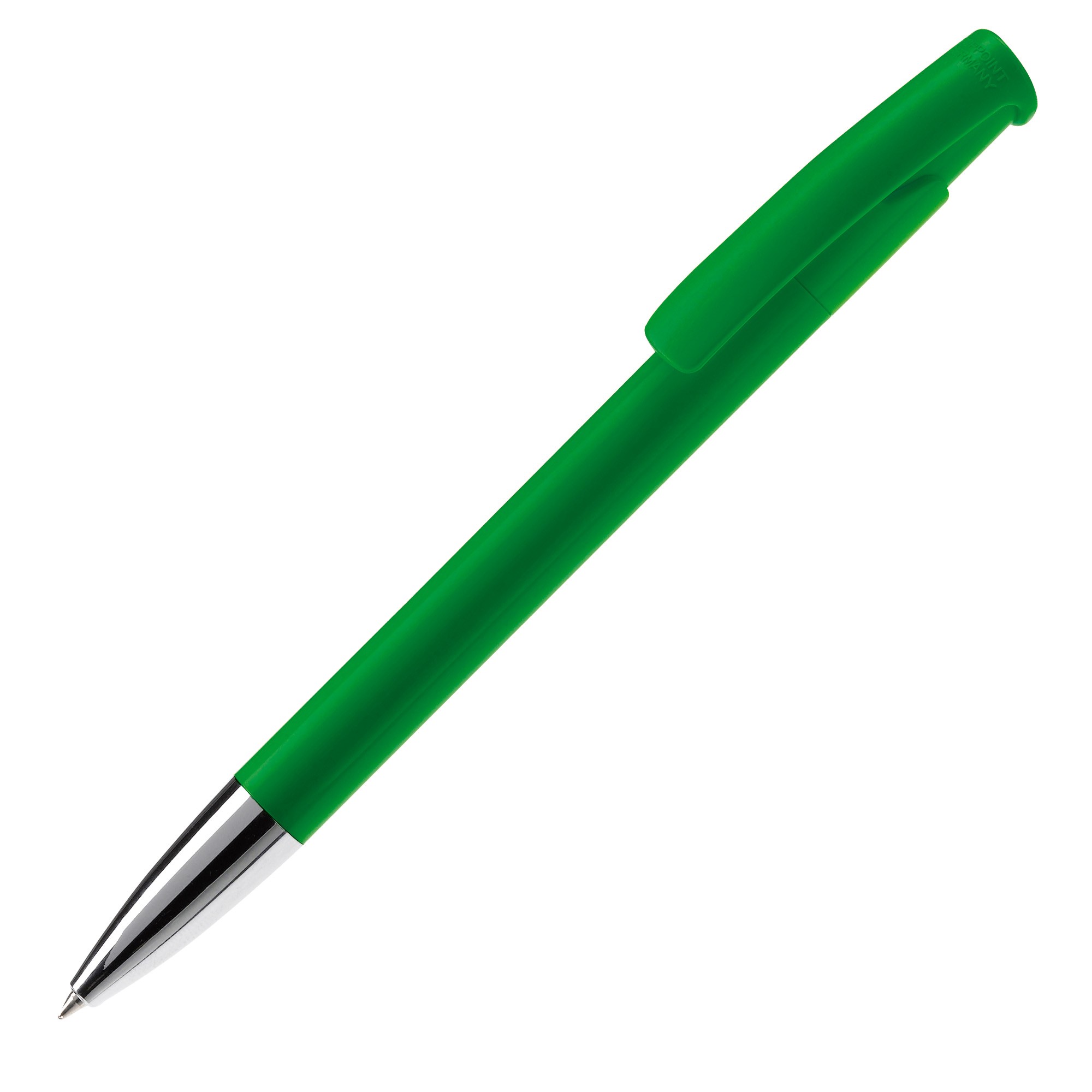 Bolígrafo pulsador de plástico de colores mate hecho en EU color verde Bolígrafo pulsador de plástico de colores mate hecho en EU color verde