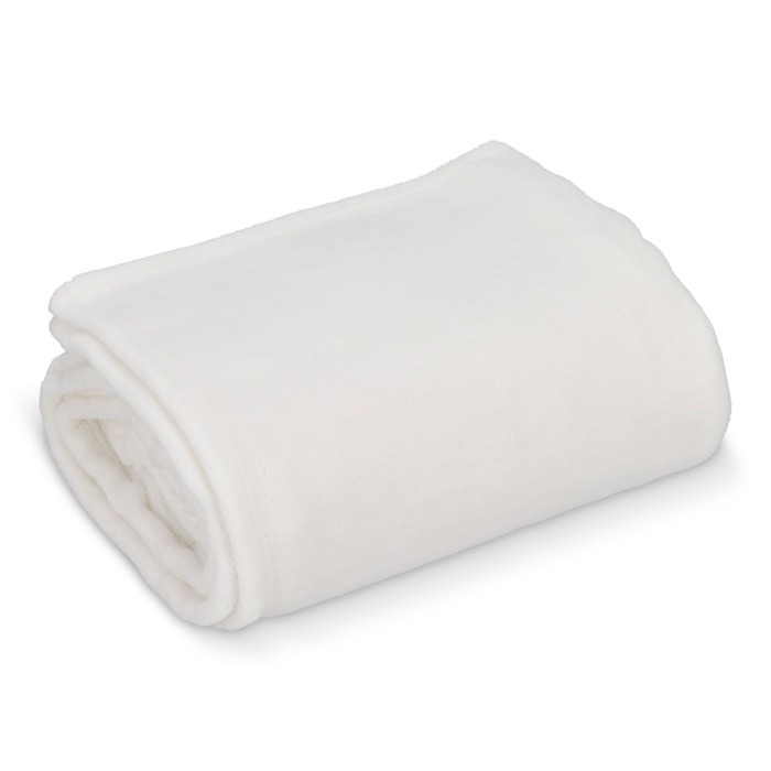 Manta de polar fleece de tacto ultra suave para sublimación 270 g/m2 color blanco segunda vista Manta de polar fleece de tacto ultra suave para sublimación 270 g/m2 color blanco segunda vista