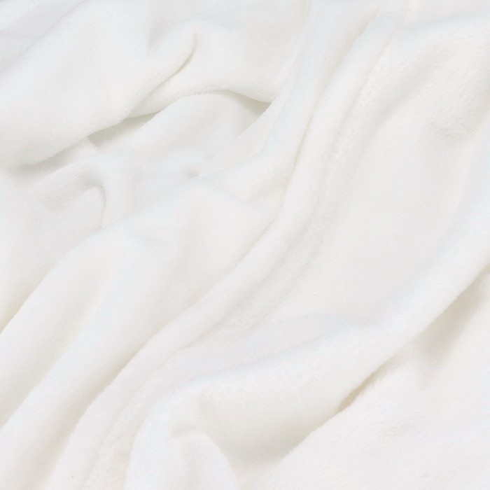 Manta de polar fleece de tacto ultra suave para sublimación 270 g/m2 color blanco cuarta vista Manta de polar fleece de tacto ultra suave para sublimación 270 g/m2 color blanco cuarta vista