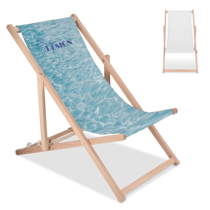 Silla plegable de madera para la playa o piscina para sublimar Silla plegable de madera para la playa o piscina para sublimar