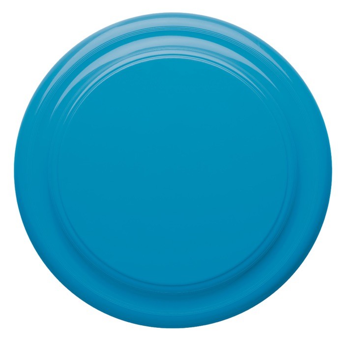 Clásico frisbee de plástico con diseño unicolor para personalizar color azul claro segunda vista Clásico frisbee de plástico con diseño unicolor para personalizar color azul claro segunda vista