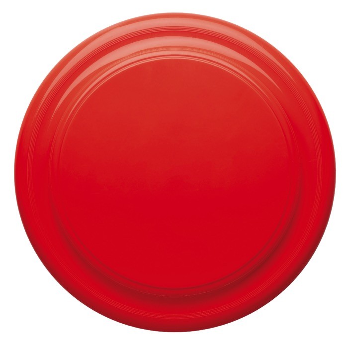 Clásico frisbee de plástico con diseño unicolor para personalizar color rojo segunda vista Clásico frisbee de plástico con diseño unicolor para personalizar color rojo segunda vista