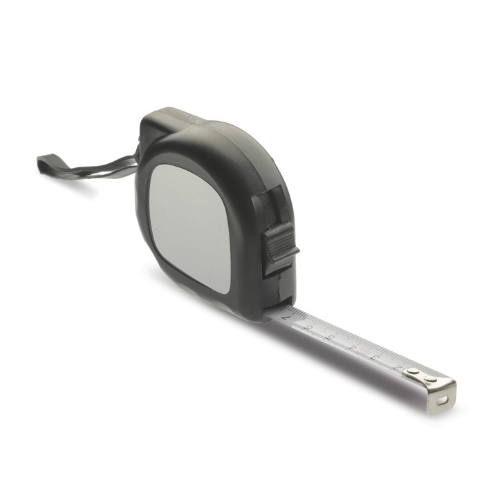 Cinta métrica de 2 metros con muñequera para un fácil transporte color negro