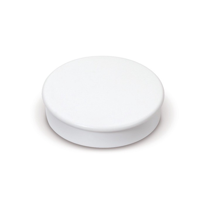 Clásico imán redondo pequeño de plástico para personalizar color blanco Clásico imán redondo pequeño de plástico para personalizar color blanco