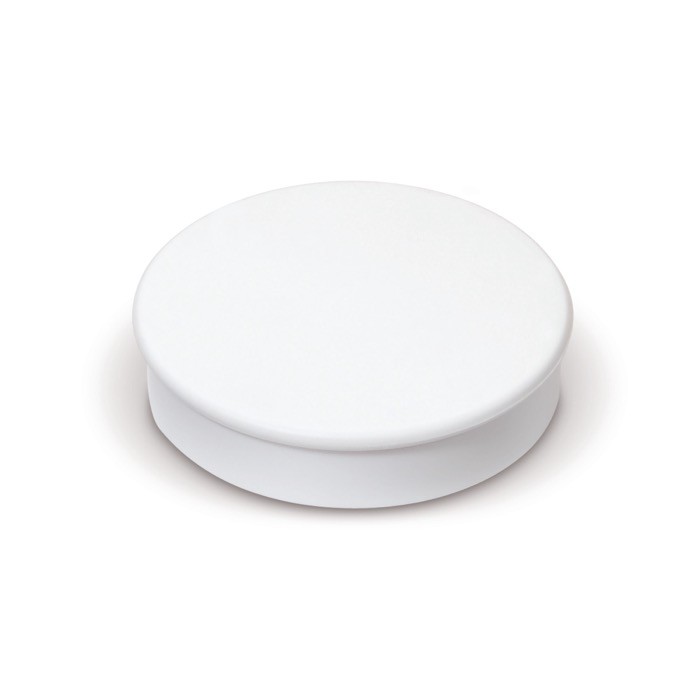 Clásico imán redondo grande de plástico para personalizar color blanco Clásico imán redondo grande de plástico para personalizar color blanco