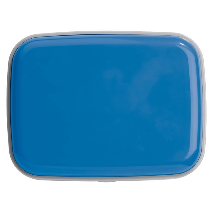 Fiambrera de plástico rígida con diseños en colores vivos 1000ml color azul segunda vista