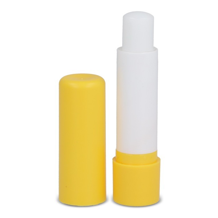 Bálsamo labial de materiales reciclados y en distintos colores color amarillo Bálsamo labial de materiales reciclados y en distintos colores color amarillo