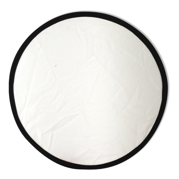 Frisbee de nylon plegable disponible en varios colores con su funda color blanco Frisbee de nylon plegable disponible en varios colores con su funda color blanco