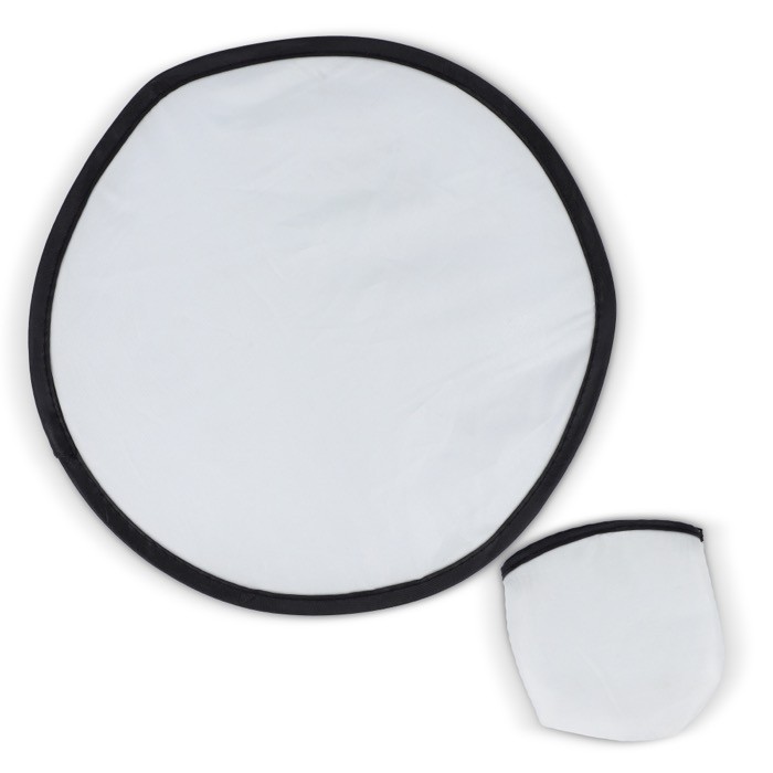 Frisbee plegable de 100% RPET dentro de su propia bolsa color blanco Frisbee plegable de 100% RPET dentro de su propia bolsa color blanco