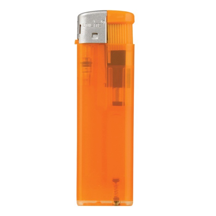 Encendedor electrónico recargable de colores transparentes color naranja transparente Encendedor electrónico recargable de colores transparentes color naranja transparente