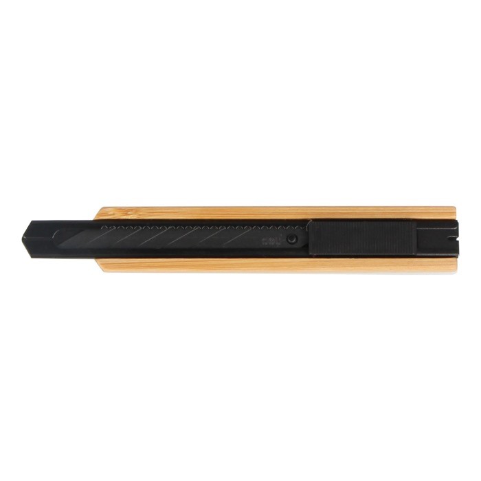 Cuchillo para manualidades con mango de bambú ecológico color negro segunda vista Cuchillo para manualidades con mango de bambú ecológico color negro segunda vista