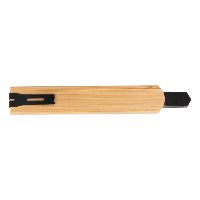 Cuchillo para manualidades con mango de bambú ecológico color negro tercera vista Cuchillo para manualidades con mango de bambú ecológico color negro tercera vista