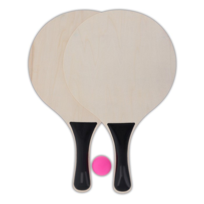 Set de 2 raquetas con diseño para 2 juegos distintos sobre ellas color negro tercera vista Set de 2 raquetas con diseño para 2 juegos distintos sobre ellas color negro tercera vista