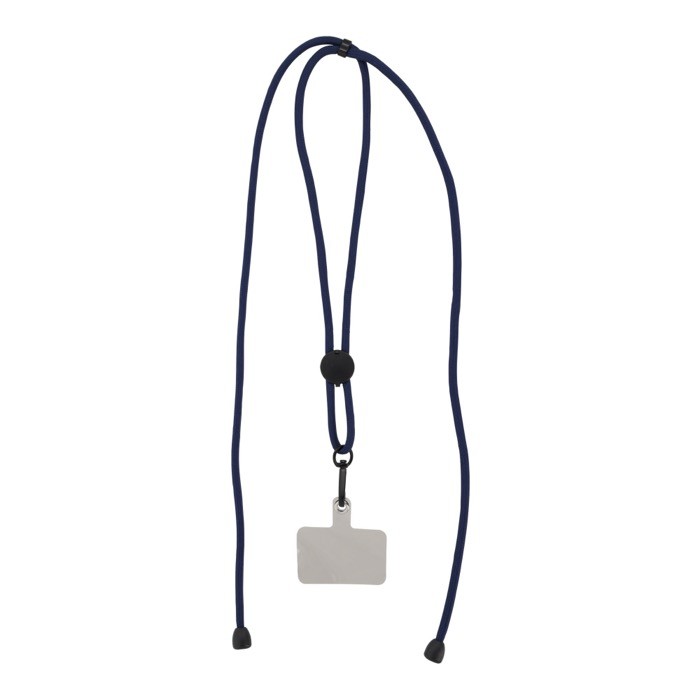 Lanyard para sujetar teléfono con cordón ajustable en varios colores color azul oscuro