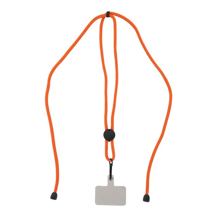 Lanyard para sujetar teléfono con cordón ajustable en varios colores color naranja