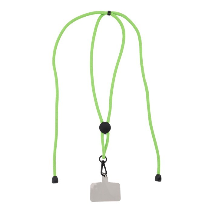 Lanyard para sujetar teléfono con cordón ajustable en varios colores color verde lima