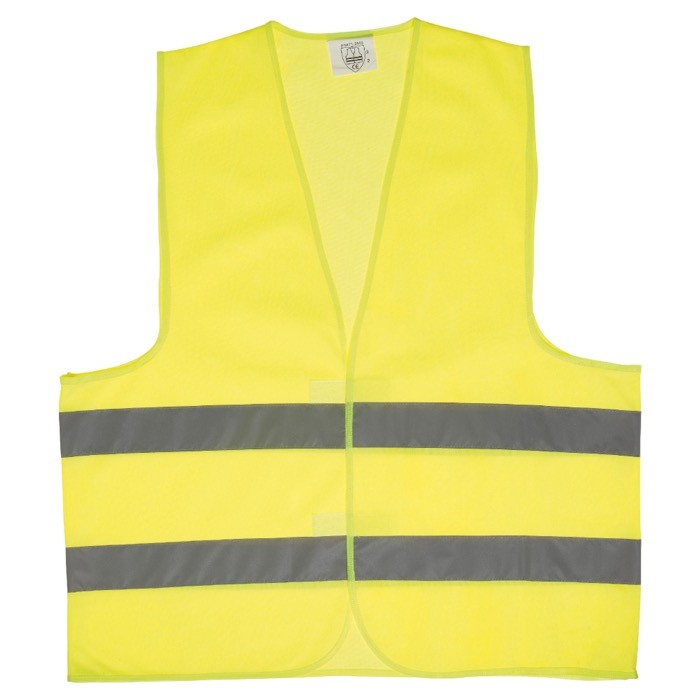 Chaleco de seguridad amarillo con 2 tiras reflectantes para adultos color amarillo Chaleco de seguridad amarillo con 2 tiras reflectantes para adultos color amarillo