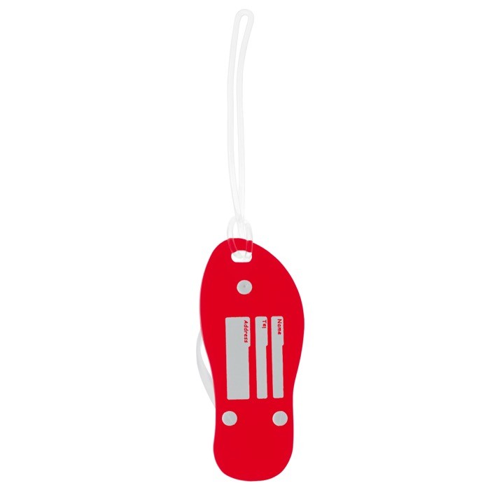 Llavero veraniego en forma de chancla con cuerpo de EVA Menorca color rojo segunda vista