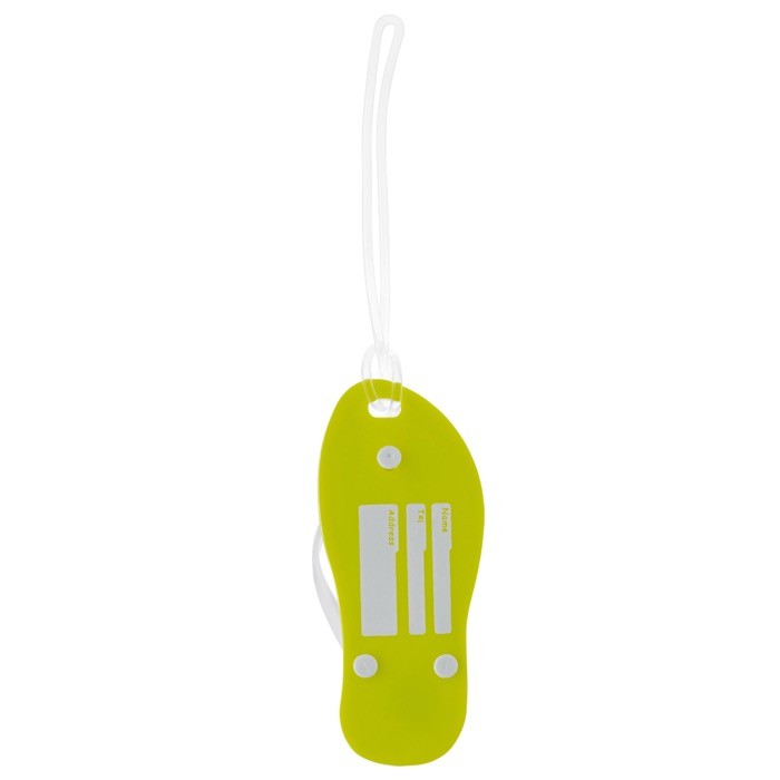 Llavero veraniego en forma de chancla con cuerpo de EVA Menorca color verde lima segunda vista