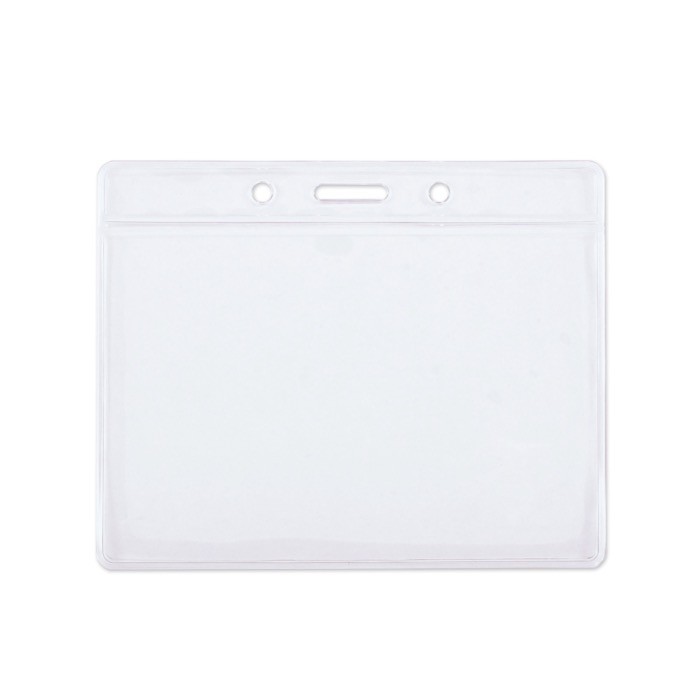 Identificador transparente en forma horizontal para lanyard color transparente