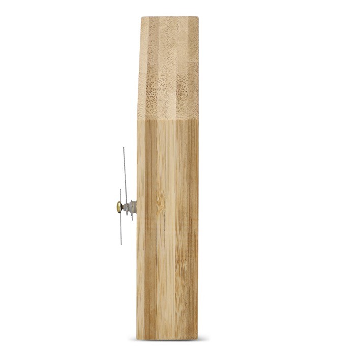Reloj de sobremesa hecho de bambú en forma de casa para personalizar color natural quinta vista Reloj de sobremesa hecho de bambú en forma de casa para personalizar color natural quinta vista