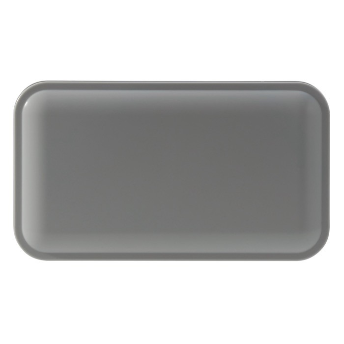 Fiambrera estilo Bento de doble piso con múltiples compartimientos color blanco/gris segunda vista