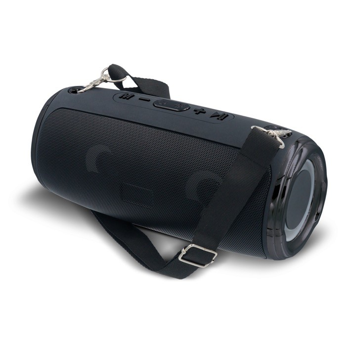 Altavoz portátil con asa ajustable para llevar en el hombro 20W color negro segunda vista Altavoz portátil con asa ajustable para llevar en el hombro 20W color negro segunda vista