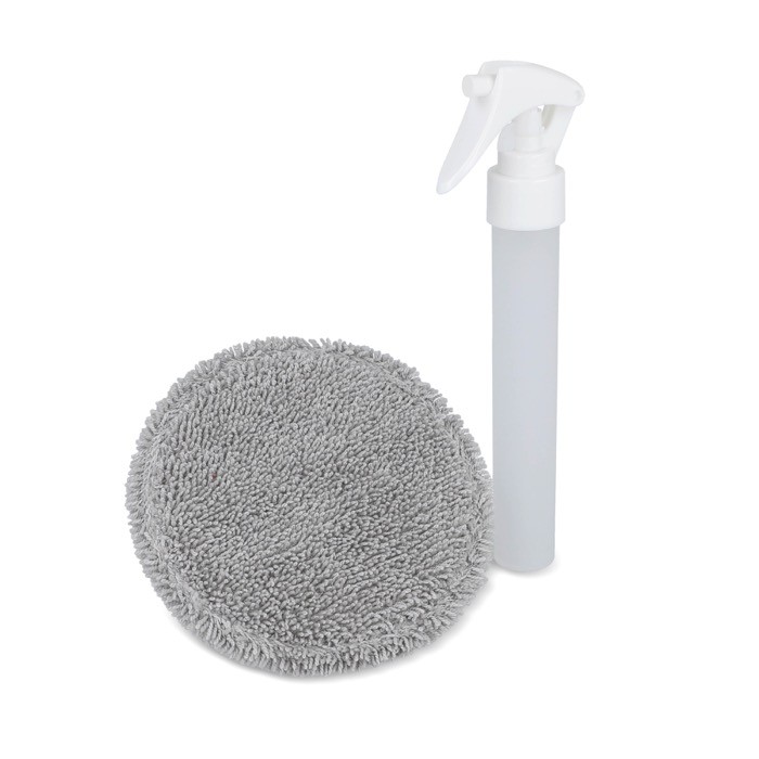 Spray y trapo de limpieza para cristales y todo tipo de superficies color blanco tercera vista Spray y trapo de limpieza para cristales y todo tipo de superficies color blanco tercera vista