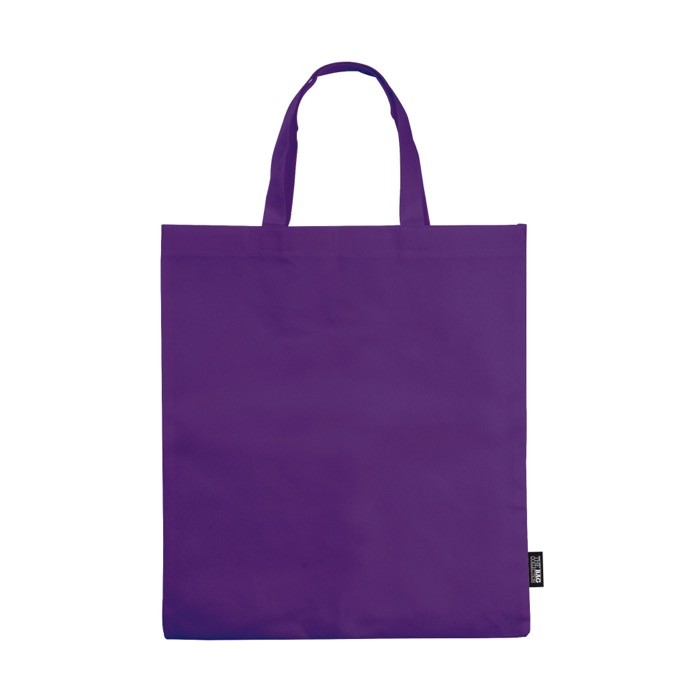 Sencilla bolsa para empresas de tejido sin tejer 80 g/m2 Plaza Large color morado segunda vista