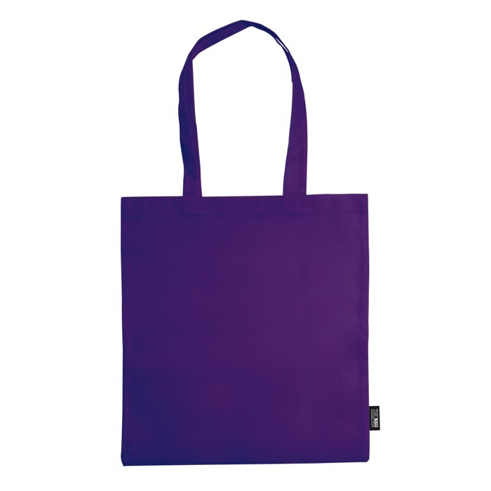 Bolsa de non-woven en varios colores con asas largas 75 g/m2 color morado segunda vista