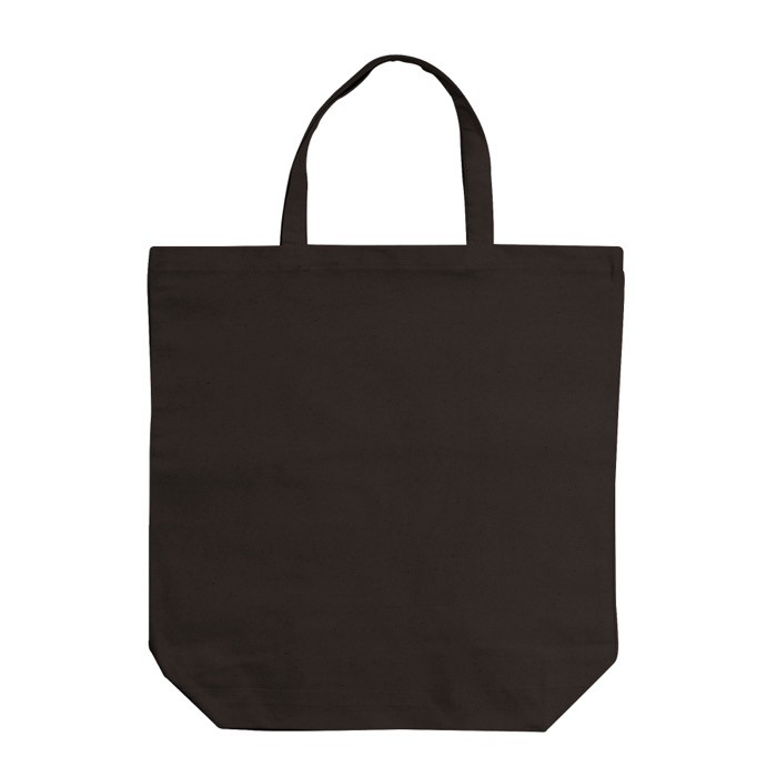 Bolsa de algodón canvas de asas cortas a juego 250 g/m2 color negro segunda vista Bolsa de algodón canvas de asas cortas a juego 250 g/m2 color negro segunda vista