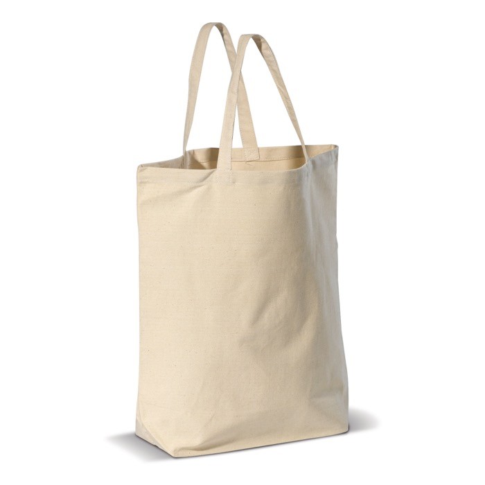 Bolsa de algodón canvas de asas cortas a juego 250 g/m2 color beige Bolsa de algodón canvas de asas cortas a juego 250 g/m2 color beige