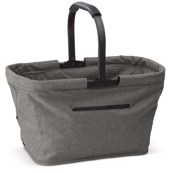 Bolsa de campo hecha de poliéster plegable con bolsillo frontal color gris oscuro Bolsa de campo hecha de poliéster plegable con bolsillo frontal color gris oscuro
