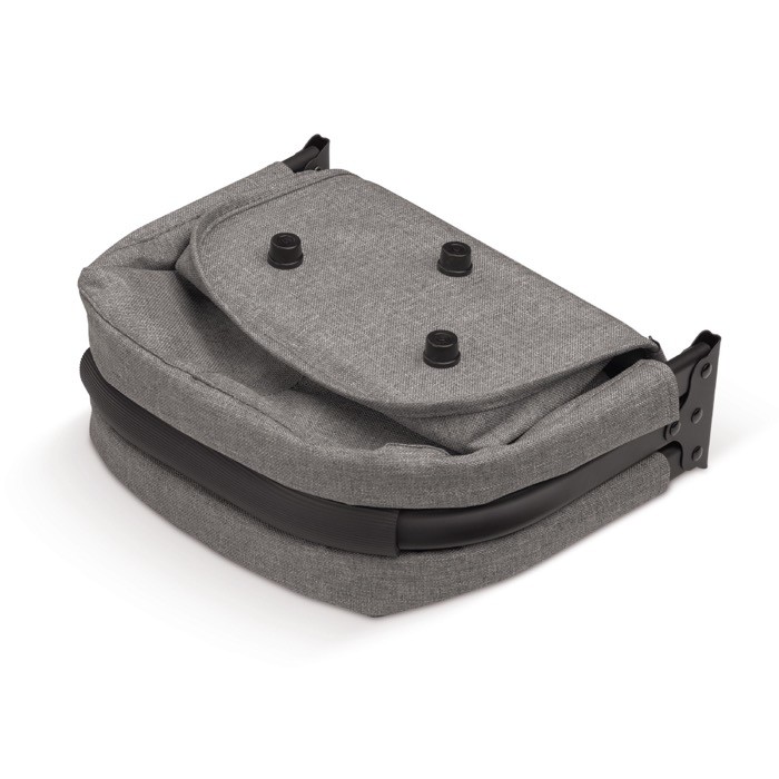 Bolsa de campo hecha de poliéster plegable con bolsillo frontal color gris oscuro tercera vista Bolsa de campo hecha de poliéster plegable con bolsillo frontal color gris oscuro tercera vista