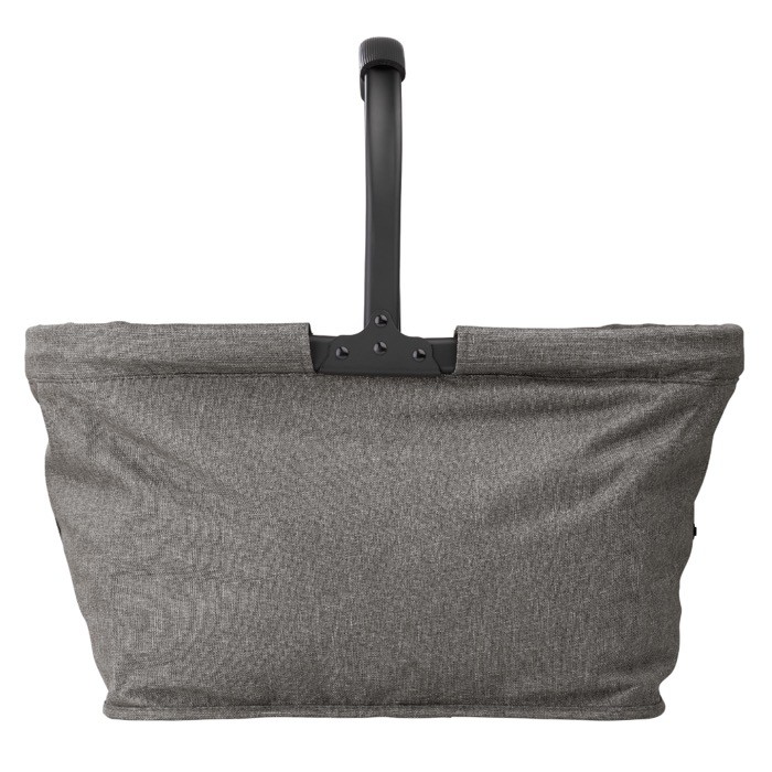 Bolsa de campo hecha de poliéster plegable con bolsillo frontal color gris oscuro quinta vista Bolsa de campo hecha de poliéster plegable con bolsillo frontal color gris oscuro quinta vista