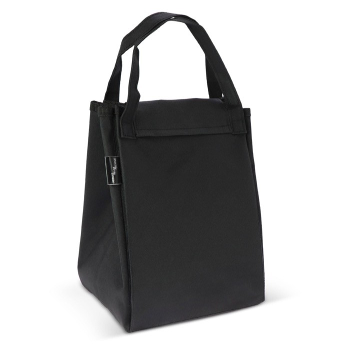 Bolsa nevera plegable convertible en una manta de picnic color negro