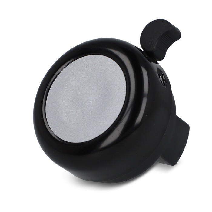 Campana circular especialmente para bicicletas con base de pegatina color negro Campana circular especialmente para bicicletas con base de pegatina color negro