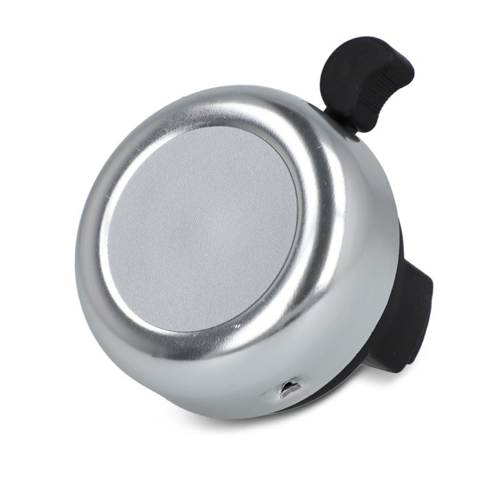 Campana circular especialmente para bicicletas con base de pegatina color plateado Campana circular especialmente para bicicletas con base de pegatina color plateado