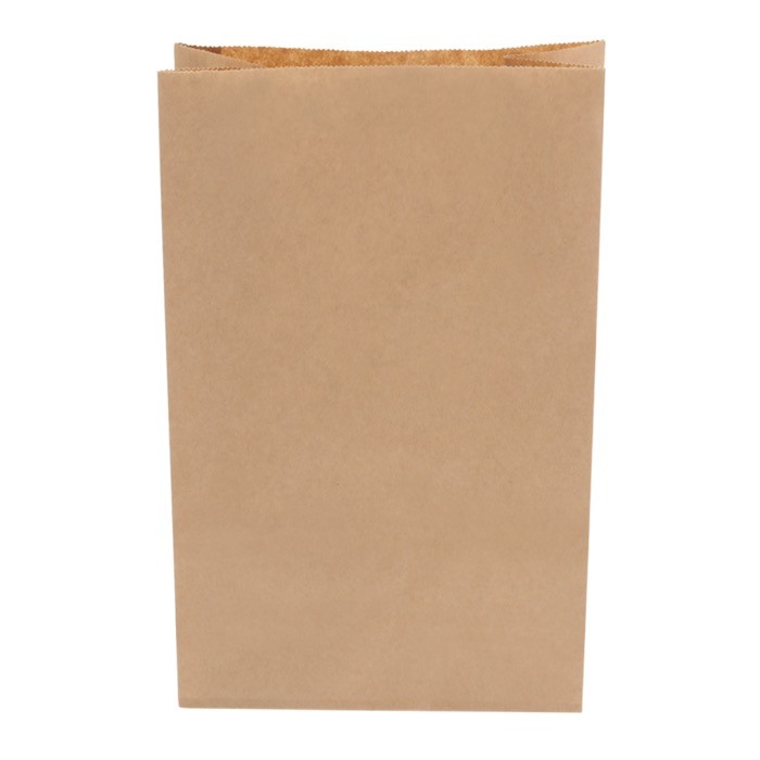 Bolsa de papel kraft sin asas con certificación FSC hecha en EU color marrón segunda vista