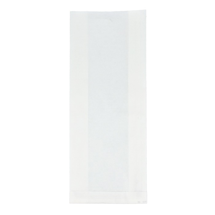Bolsa de papel alimentaria ecológica y resistente 14 x 6 x 27cm color blanco segunda vista
