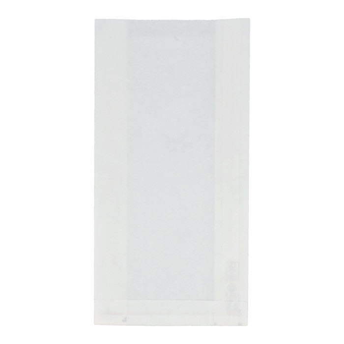 Bolsa de papel alimentaria ecológica y resistente 15 x 7 x 36cm color blanco segunda vista