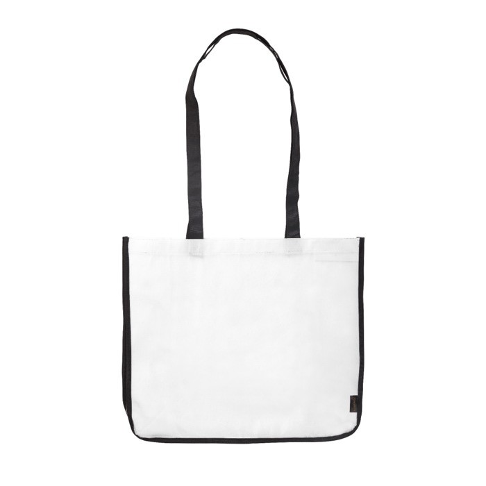 Bolsa de non-woven laminado de colores con los lados en blanco color blanco segunda vista