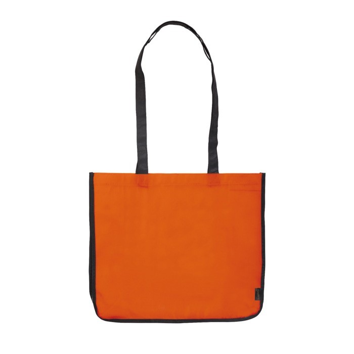 Bolsa de non-woven laminado de colores con los lados en blanco color naranja segunda vista