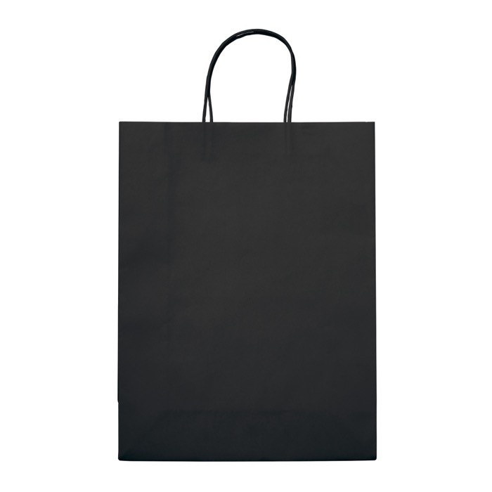 Bolsa de papel kraft de colores grande para regalo 120 g/m2 color negro segunda vista Bolsa de papel kraft de colores grande para regalo 120 g/m2 color negro segunda vista