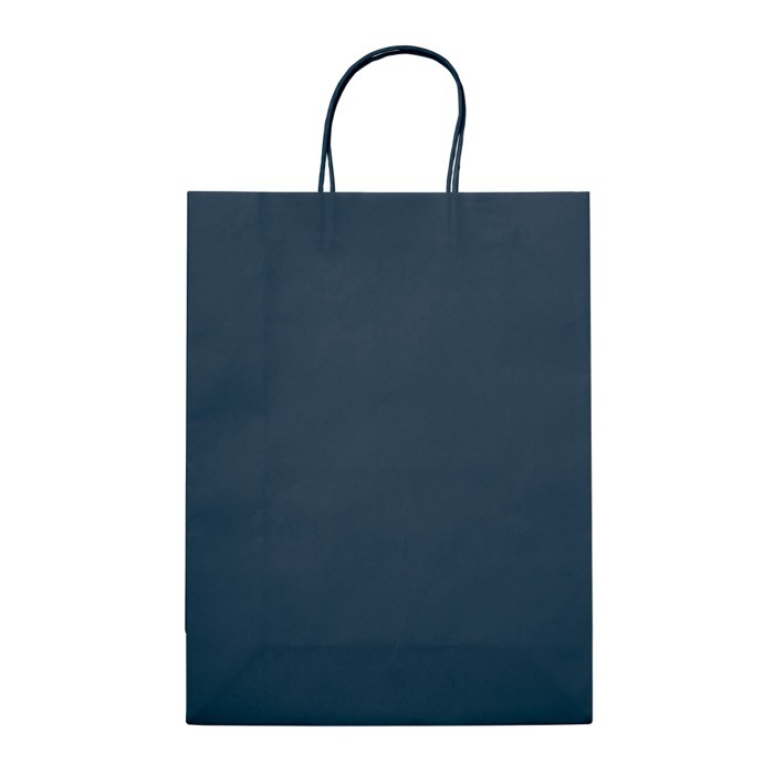 Bolsa de papel kraft de colores grande para regalo 120 g/m2 color azul oscuro segunda vista Bolsa de papel kraft de colores grande para regalo 120 g/m2 color azul oscuro segunda vista