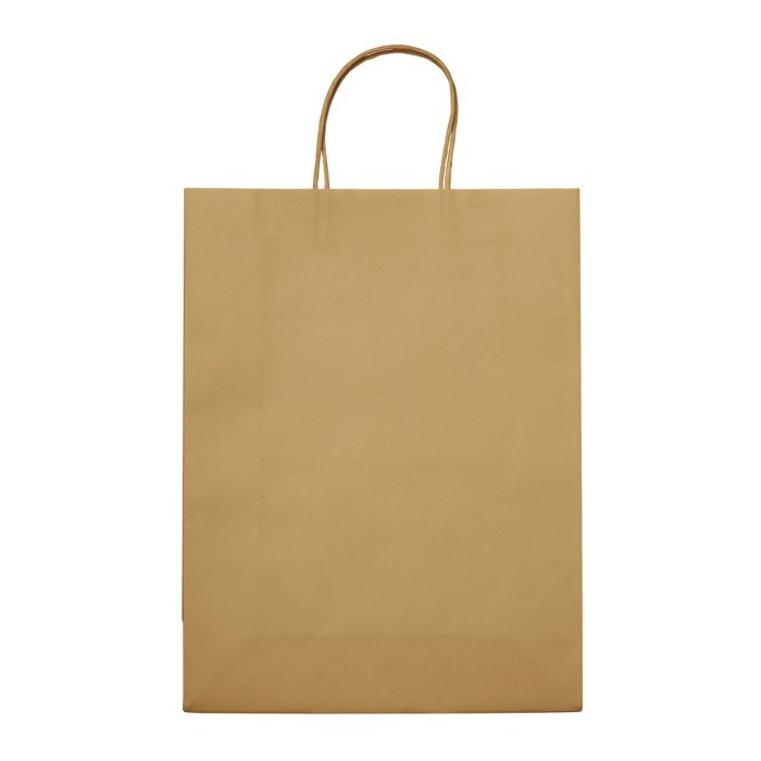 Bolsa de papel kraft de colores grande para regalo 120 g/m2 color marrón claro segunda vista Bolsa de papel kraft de colores grande para regalo 120 g/m2 color marrón claro segunda vista