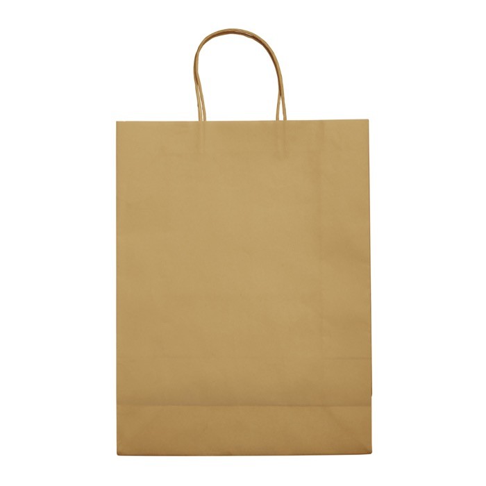 Bolsa de papel kraft de colores grande para regalo 120 g/m2 color marrón claro tercera vista Bolsa de papel kraft de colores grande para regalo 120 g/m2 color marrón claro tercera vista