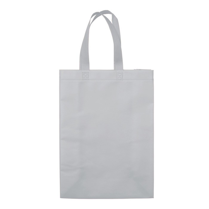 Bolsa grande de non-woven laminado mate con asas a juego 105 g/m2 color blanco segunda vista