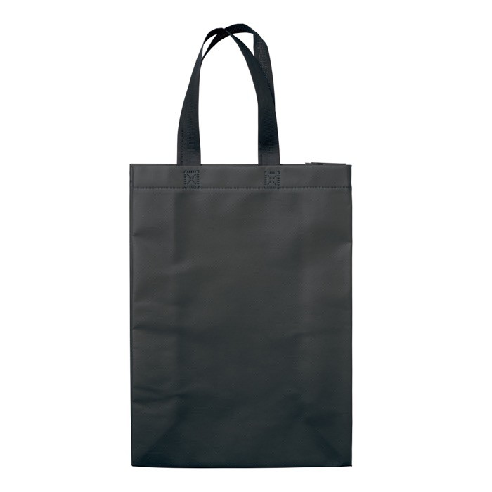Bolsa grande de non-woven laminado mate con asas a juego 105 g/m2 color negro segunda vista