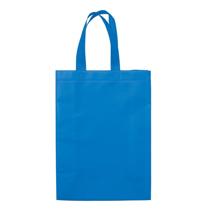 Bolsa grande de non-woven laminado mate con asas a juego 105 g/m2 color azul segunda vista